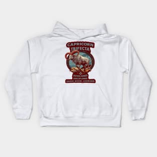 Design for Capricorn with Funny Quotation_2 Kids Hoodie